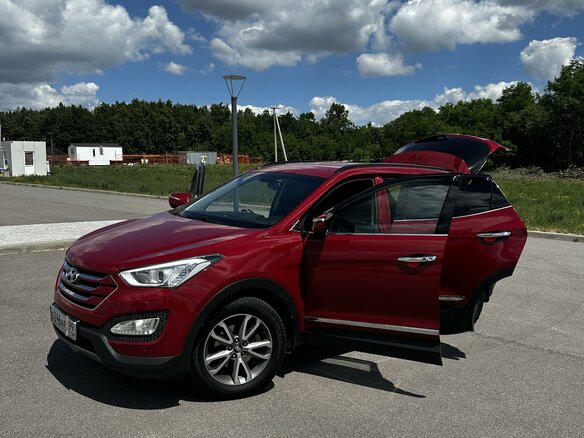 2013 Hyundai Santa Fe III, красный, 2150000 рублей - вид 3