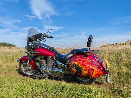 2005 Honda VTX 1300, красный, 700000 рублей, вид 3