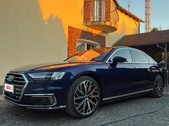 2021 Audi A8 60 TFSI e IV (D5), синий, 8230000 рублей - вид 14