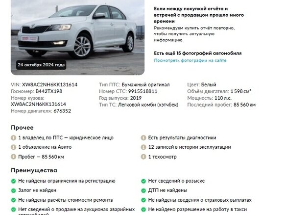 2019 Skoda Rapid I Рестайлинг, белый, 1330000 рублей - вид 12
