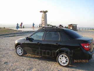 2013 Lada (ВАЗ) Granta I, чёрный, 470000 рублей, вид 4