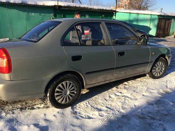2008 Hyundai Accent ТагАЗ II, бежевый - вид 1