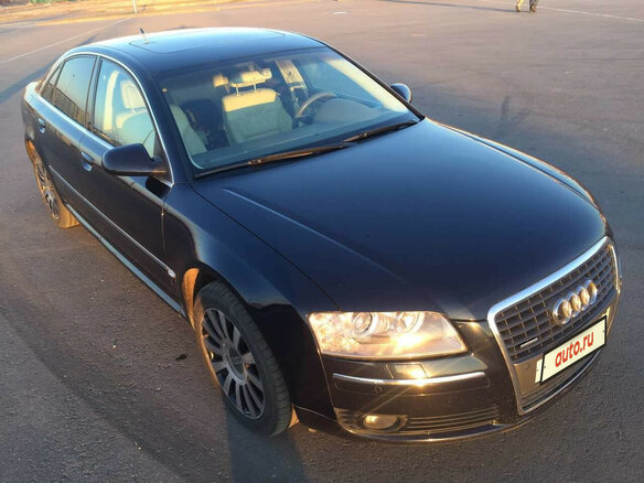 2006 Audi A8 II (D3) Рестайлинг, чёрный