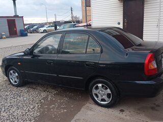 2007 Hyundai Accent ТагАЗ II, чёрный, 360000 рублей, вид 4