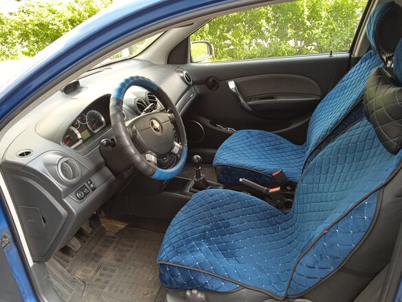 2010 Chevrolet Aveo I Рестайлинг, синий, 440000 рублей - вид 4