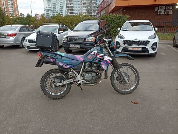 1995 Kawasaki KLR 650, зелёный, 300000 рублей - вид 5