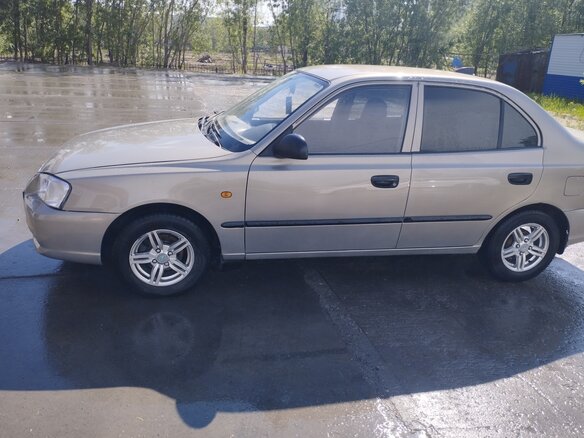 2008 Hyundai Accent ТагАЗ II, бежевый - вид 9