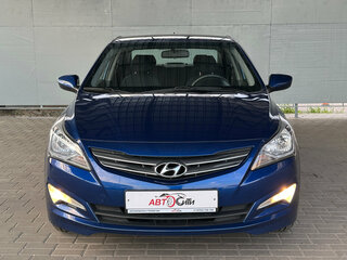 2015 Hyundai Solaris I Рестайлинг, синий, 1050000 рублей, вид 3