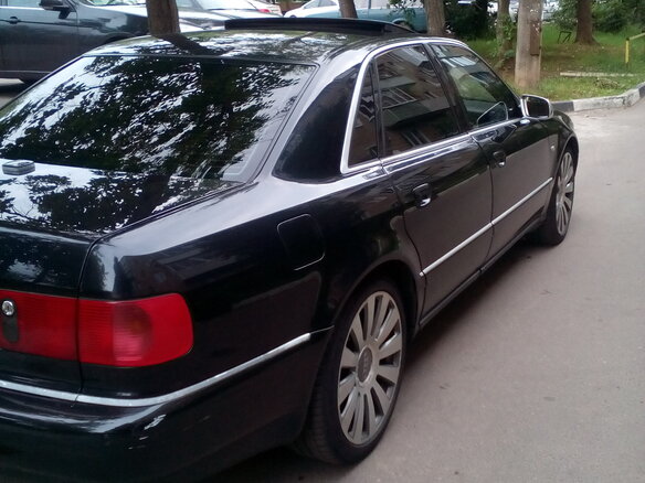 2002 Audi S8 I (D2) Рестайлинг, чёрный - вид 2