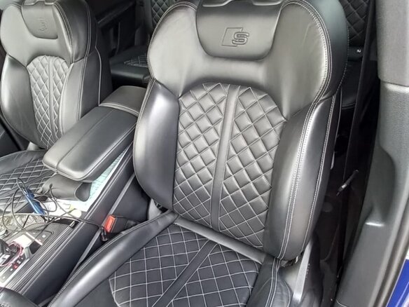 2017 Audi Q7 II (4M), синий, 3150000 рублей - вид 20