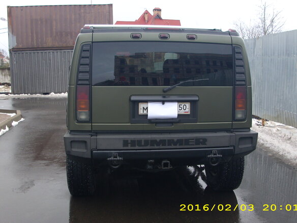 2003 Hummer H2 I, зелёный - вид 3