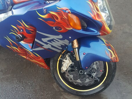 2004 Suzuki GSX 1300 R Hayabusa, синий, 700000 рублей, вид 4