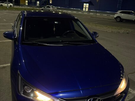 2019 Hyundai Elantra VI (AD) Рестайлинг, синий, 1370000 рублей, вид 5