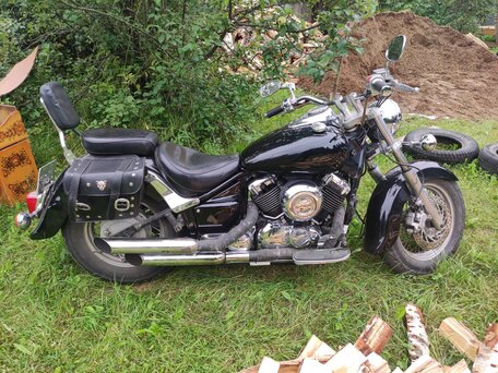 2002 Yamaha XVS650 Drag Star, чёрный, 400000 рублей, вид 1