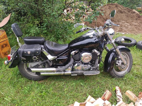 2002 Yamaha XVS650 Drag Star, чёрный, 400000 рублей