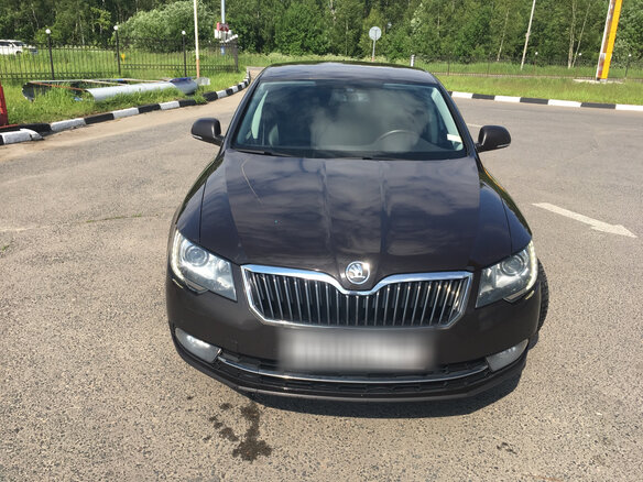 2014 Skoda Superb II Рестайлинг, коричневый