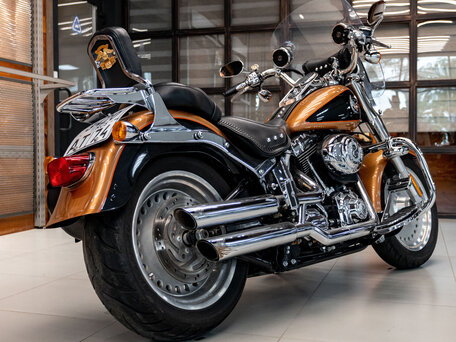 2008 Harley-Davidson Fat Boy, золотистый, 1300000 рублей, вид 3