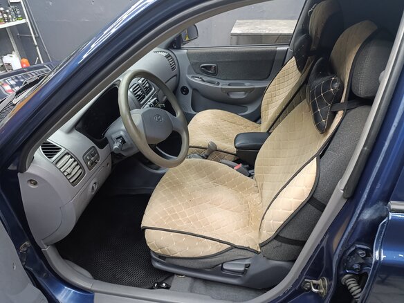 2007 Hyundai Accent ТагАЗ II, синий, 435000 рублей - вид 11