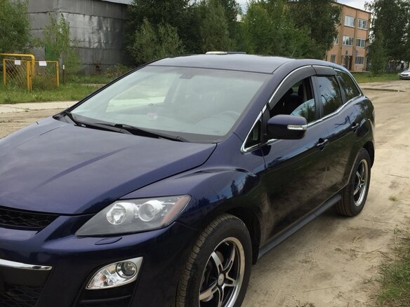 2011 Mazda CX-7 I Рестайлинг, синий, 1050000 рублей - вид 1