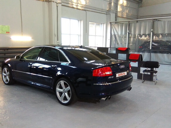 2005 Audi A8 Long II (D3) Рестайлинг, синий - вид 7