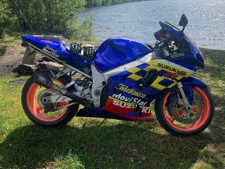 2001 Suzuki GSX-R 750, синий, 450000 рублей, вид 1