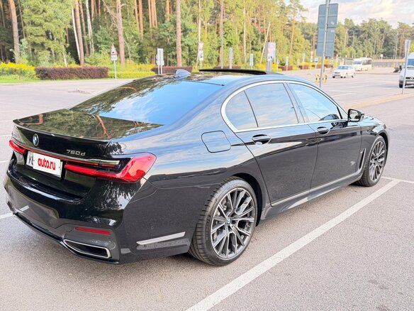 2020 BMW 7 серии 750d xDrive VI (G11/G12) Рестайлинг, чёрный, 7500000 рублей - вид 6