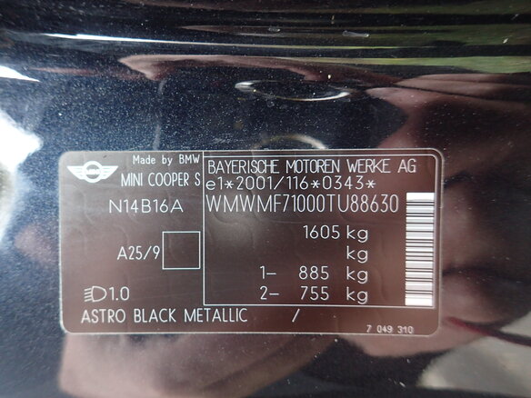 2008 Mini Hatch Cooper S II (R56), чёрный - вид 10