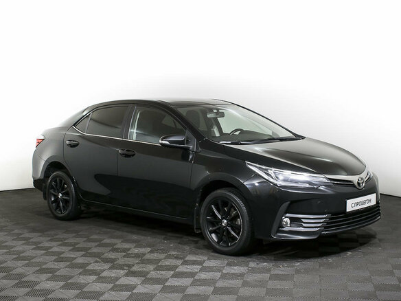 2016 Toyota Corolla XI (E160, E170, E180) Рестайлинг 1, чёрный - вид 2
