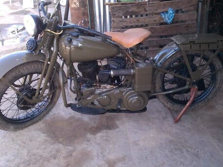 1942 Harley-Davidson WL, зелёный, 1600000 рублей, вид 1