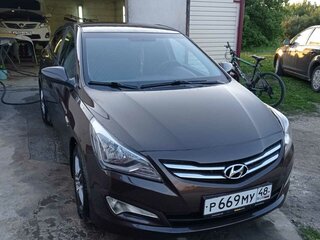 2015 Hyundai Solaris I Рестайлинг, коричневый, 1250000 рублей, вид 1