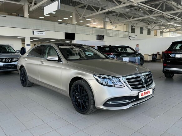 2019 Mercedes-Benz S-Класс 450 Long VI (W222, C217) Рестайлинг, золотистый, 4780000 рублей - вид 2