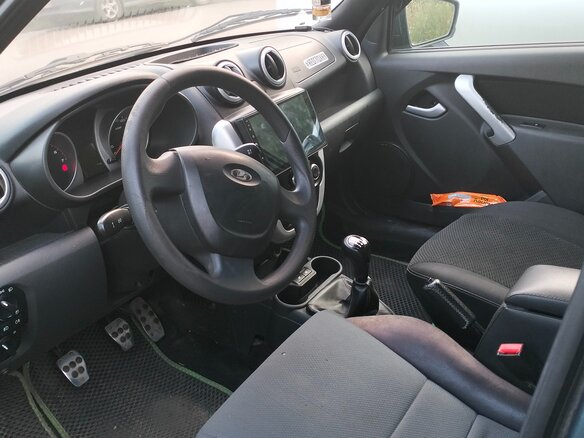 2014 Lada (ВАЗ) Granta I, серый, 600000 рублей - вид 5