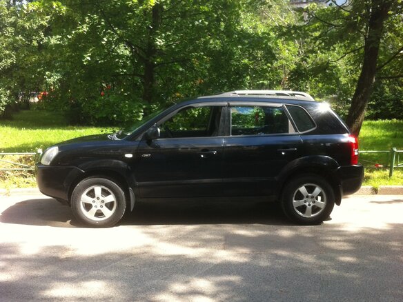 2004 Hyundai Tucson I, чёрный - вид 2