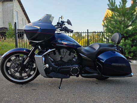 2014 Victory Cross Country, синий, 1290000 рублей, вид 4