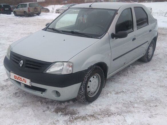 2007 Renault Logan I, серый, 250000 рублей
