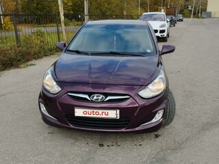 2013 Hyundai Solaris I, фиолетовый, 650000 рублей, вид 2