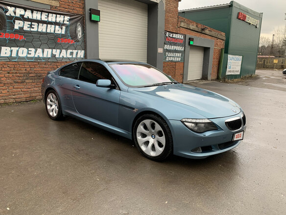 2008 BMW 6 серии 630i II (E63/E64) Рестайлинг, голубой - вид 12