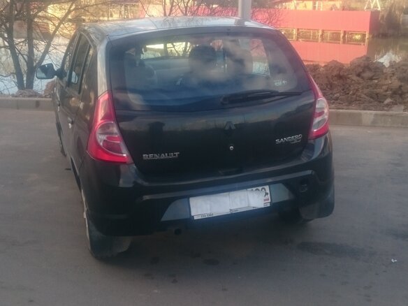2010 Renault Sandero I, чёрный - вид 3
