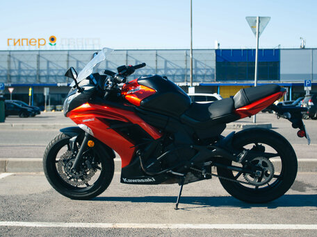 2014 Kawasaki ER-6F (Ninja 650R), пурпурный, 480000 рублей, вид 4