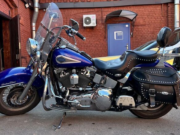 2001 Harley-Davidson Heritage, синий, 540000 рублей