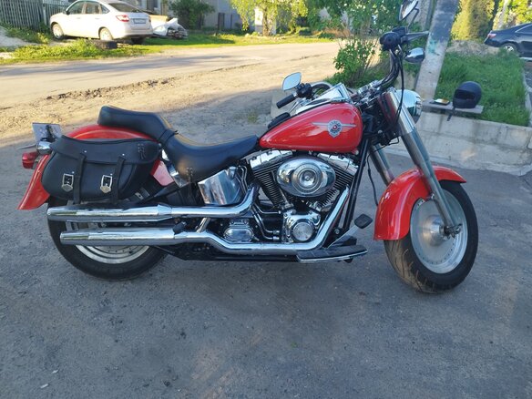 2003 Harley-Davidson Fat Boy, красный, 800000 рублей - вид 3