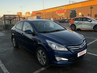 2015 Hyundai Solaris I Рестайлинг, синий, 1050000 рублей, вид 2