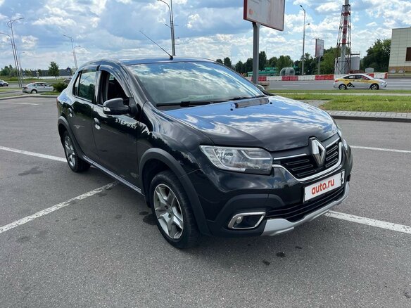 2019 Renault Logan Stepway II Рестайлинг, чёрный, 890000 рублей