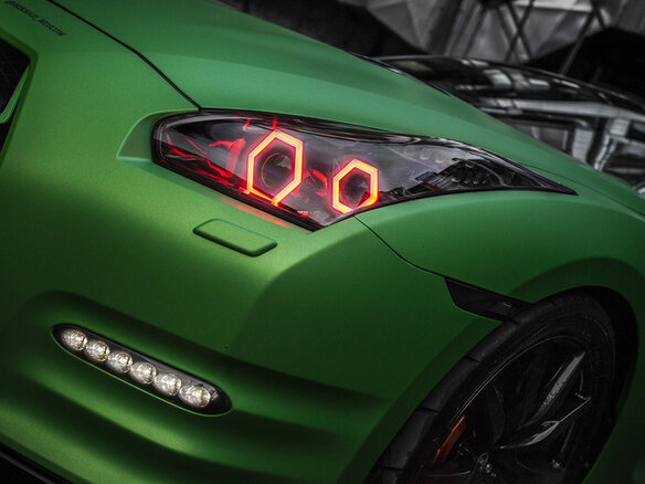 2012 Nissan GT-R I Рестайлинг 1, зелёный - вид 13