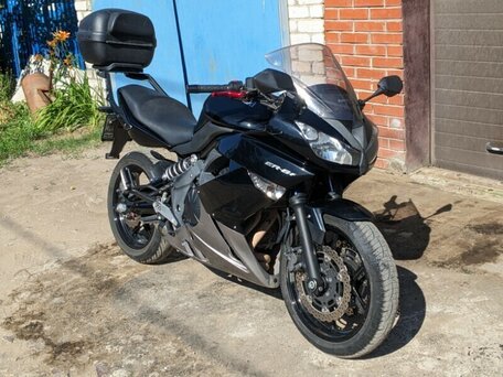 2010 Kawasaki ER-6F (Ninja 650R), чёрный, 510000 рублей, вид 1