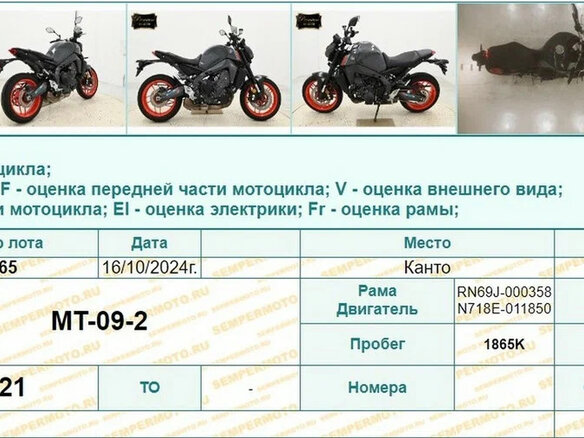 2021 Yamaha MT-09 (FZ-09), серый, 1150000 рублей - вид 36