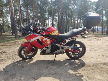 2006 Kawasaki ER-6F (Ninja 650R), красный, 380000 рублей, вид 2