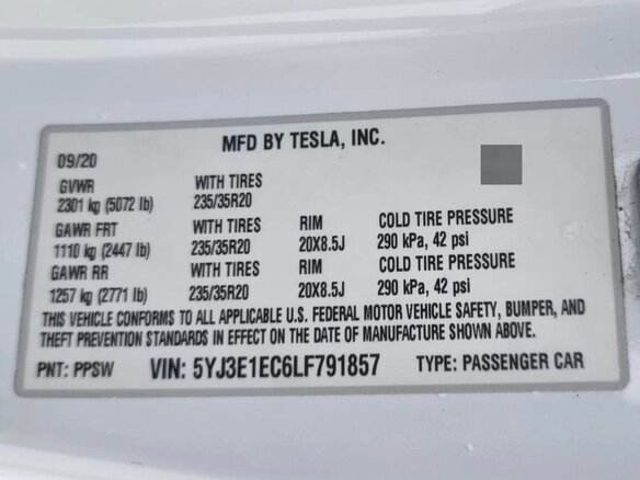 2020 Tesla Model 3 Performance I, белый, 3950000 рублей - вид 10