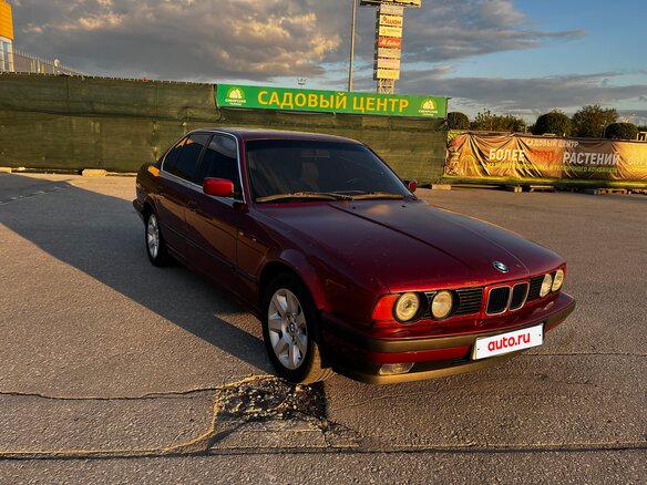 1989 BMW 5 серии 520i III (E34), красный - вид 2