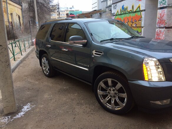 2008 Cadillac Escalade III, голубой - вид 4